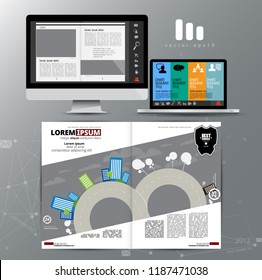 Template vector design ready for use for brochure, annual report or magazine