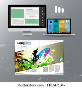 Template vector design ready for use for brochure, annual report or magazine