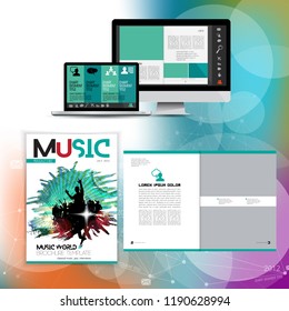 Template vector design ready for use for brochure, annual report or magazine