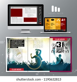 Template vector design ready for use for brochure, annual report or magazine
