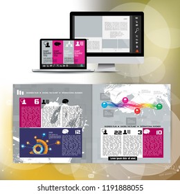 Template vector design ready for use for brochure, annual report or magazine