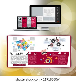 Template vector design ready for use for brochure, annual report or magazine