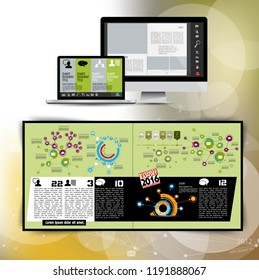 Template vector design ready for use for brochure, annual report or magazine