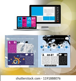 Template vector design ready for use for brochure, annual report or magazine