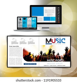 Template vector design ready for use for brochure, annual report or magazine