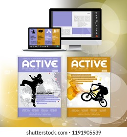 Template vector design ready for use for brochure, annual report or magazine