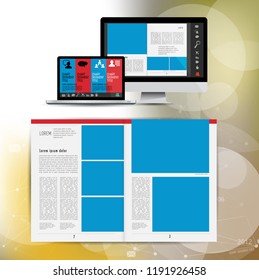 Template vector design ready for use for brochure, annual report or magazine
