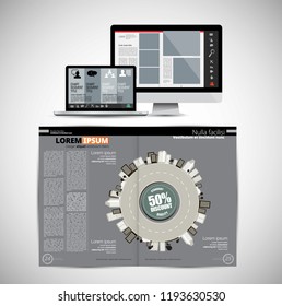 Template vector design ready for use for brochure, annual report or magazine