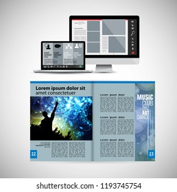 Template vector design ready for use for brochure, annual report or magazine