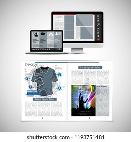 Template vector design ready for use for brochure, annual report or magazine