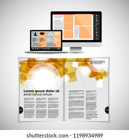 Template vector design ready for use for brochure, annual report or magazine