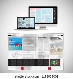 Template vector design ready for use for brochure, annual report or magazine