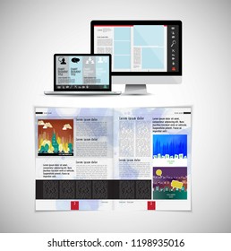 Template vector design ready for use for brochure, annual report or magazine