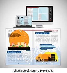 Template vector design ready for use for brochure, annual report or magazine