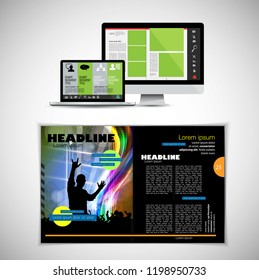 Template vector design ready for use for brochure, annual report or magazine