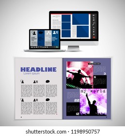 Template vector design ready for use for brochure, annual report or magazine