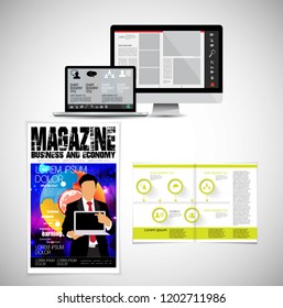 Template vector design ready for use for brochure, annual report or magazine