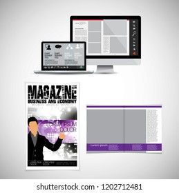 Template vector design ready for use for brochure, annual report or magazine