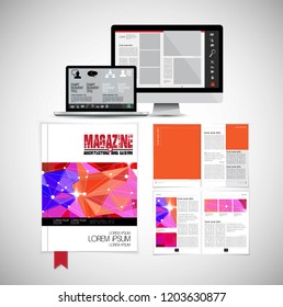 Template vector design ready for use for brochure, annual report or magazine