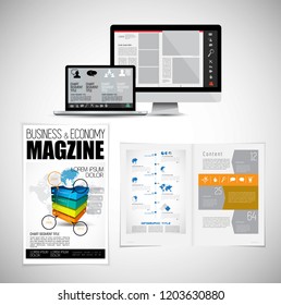 Template vector design ready for use for brochure, annual report or magazine