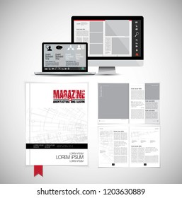 Template vector design ready for use for brochure, annual report or magazine