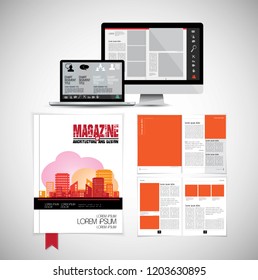 Template vector design ready for use for brochure, annual report or magazine