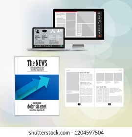 Template vector design ready for use for brochure, annual report or magazine
