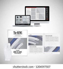 Template vector design ready for use for brochure, annual report or magazine
