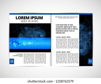 Template vector design ready for use for brochure, annual report or magazine