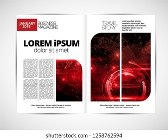 Template vector design ready for use for brochure, annual report or magazine