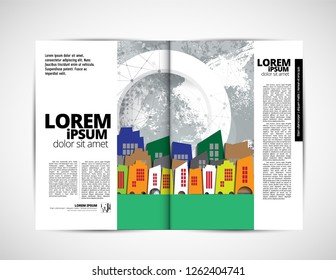 Template vector design ready for use for brochure, annual report or magazine