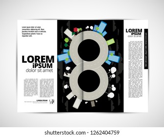 Template vector design ready for use for brochure, annual report or magazine