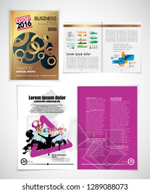 Template vector design ready for use for brochure, annual report or magazine