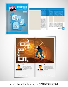 Template vector design ready for use for brochure, annual report or magazine