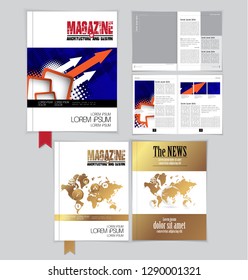 Template vector design ready for use for brochure, annual report or magazine