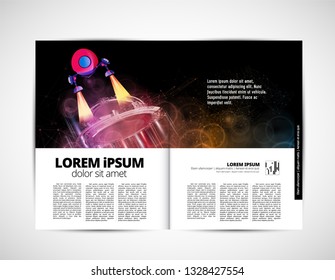 Template vector design ready for use for brochure, annual report or magazine