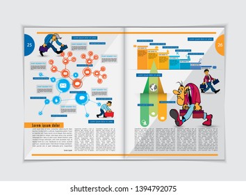 Template vector design ready for use for brochure, annual report or magazine