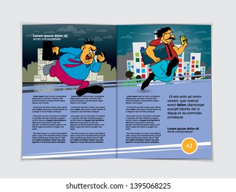 Template vector design ready for use for brochure, annual report or magazine