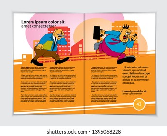 Template vector design ready for use for brochure, annual report or magazine