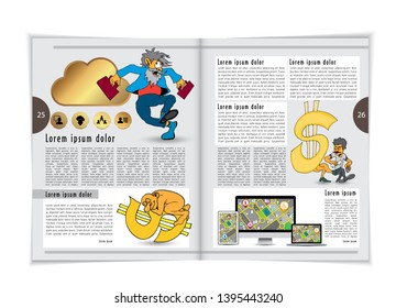 Template vector design ready for use for brochure, annual report or magazine