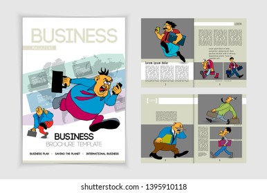 Diseño del vector de plantilla listo para ser utilizado en folletos, informes anuales o revistas