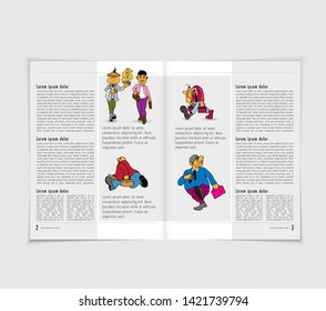 Template vector design ready for use for brochure, annual report or magazine