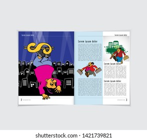 Template vector design ready for use for brochure, annual report or magazine