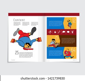 Template vector design ready for use for brochure, annual report or magazine