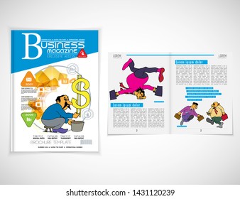 Template vector design ready for use for brochure, annual report or magazine