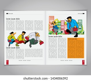Template vector design ready for use for brochure, annual report or magazine