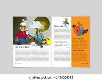 Template vector design ready for use for brochure, annual report or magazine