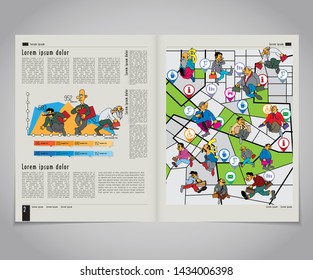 Template vector design ready for use for brochure, annual report or magazine