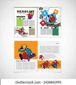 Template vector design ready for use for brochure, annual report or magazine