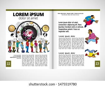 Template vector design ready for use for brochure, annual report or magazine